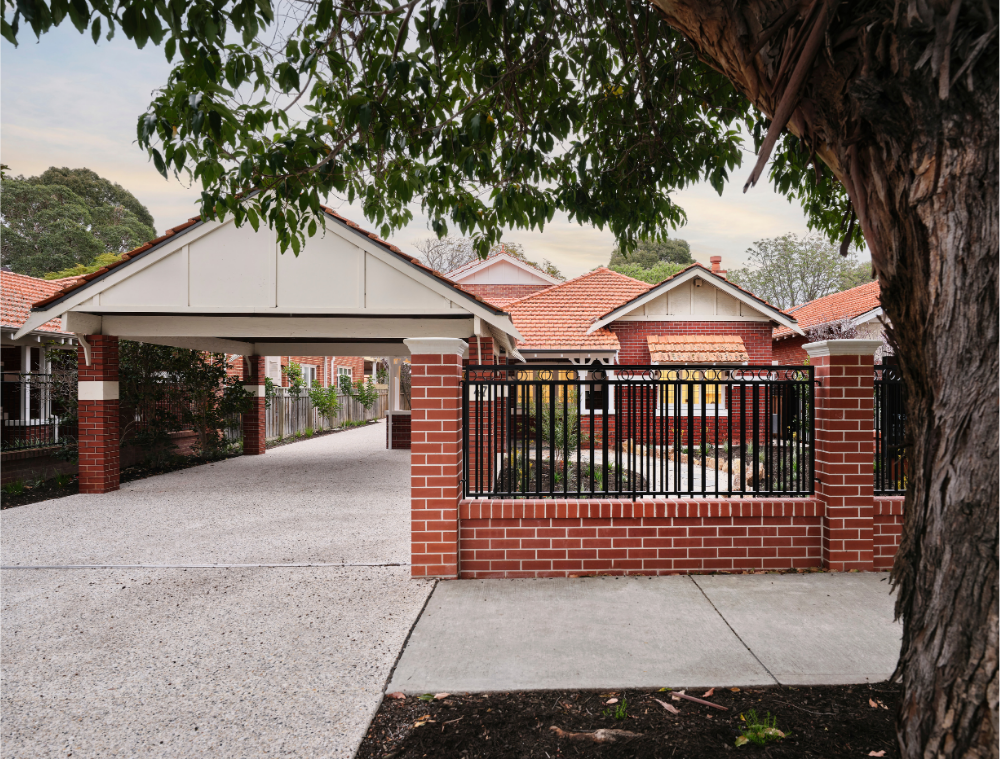 Traditional red brick character home with a restored frontage and landscaped garden in Mount Lawley, Perth.